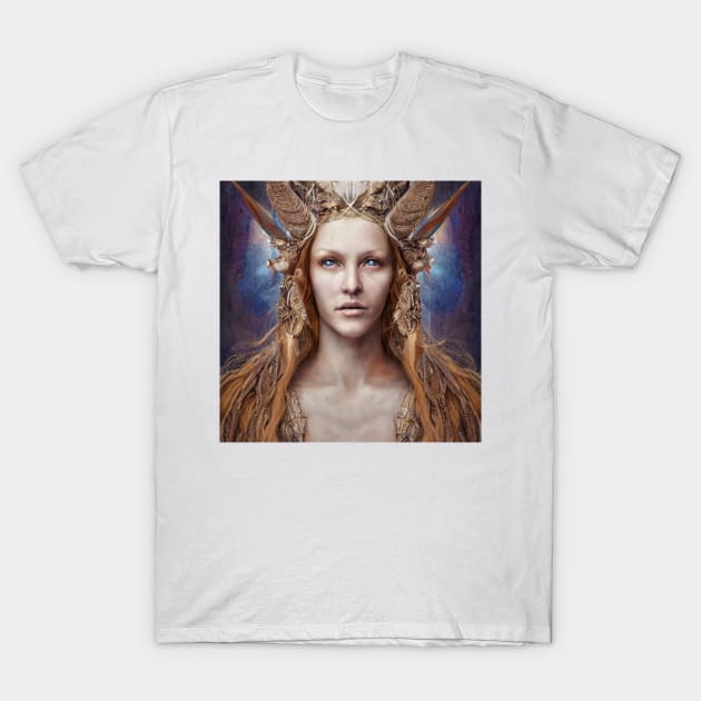 GODDESS FREYA #5 T-Shirt by Prilidiarts